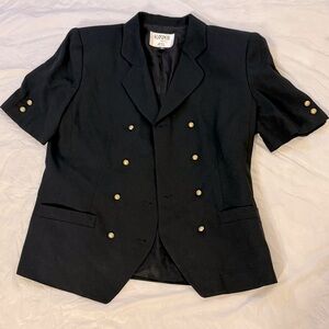 Kasper Black Blazer with Short Sleeves
